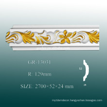 2015 Classical Decorative PU Contemporary Crown Molding Ideas/ Baseboard Trim Styles